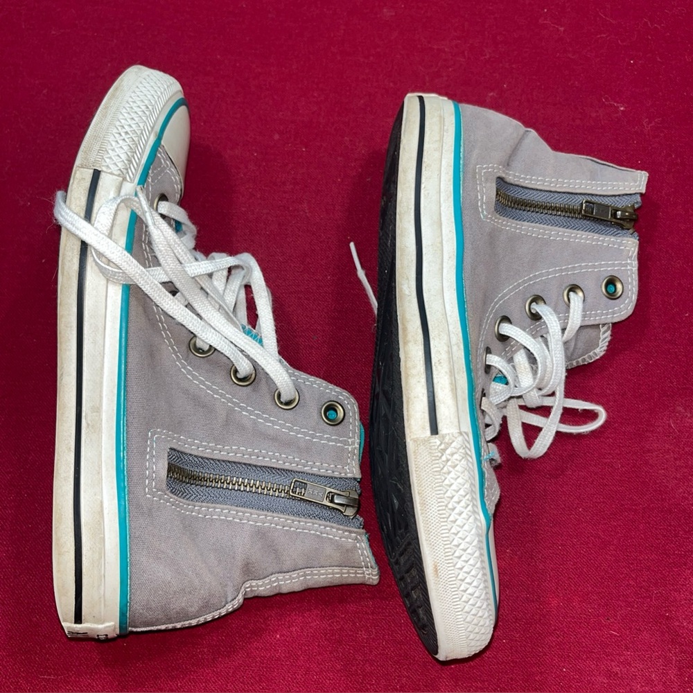 Chuck Taylor Converse All Star High Tops Limited Edition No Time To Lace Size 6 - Picture 6 of 14